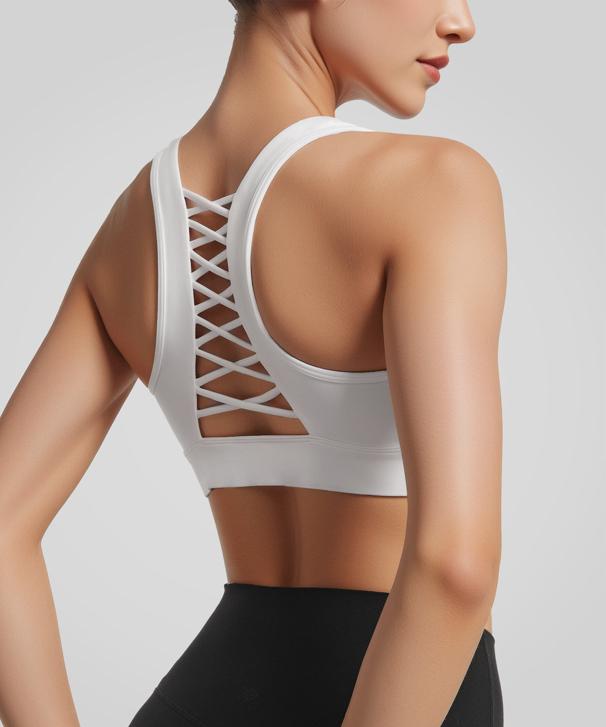 Anywhere Strappy U-Ausschnitt Cross Back Yoga-BH | Leicht stützender Sport-BH für Damen