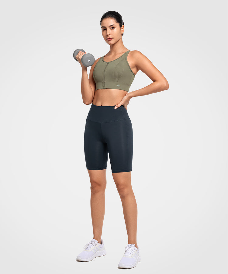 Shift High-Waist Tight Running Shorts 8 Inches | Women's High Support Sports Shorts