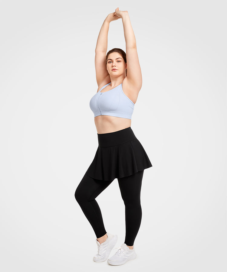 Echo Perforated Zip Front Padded Running Bra | Damen Sport-BH mit starkem Halt