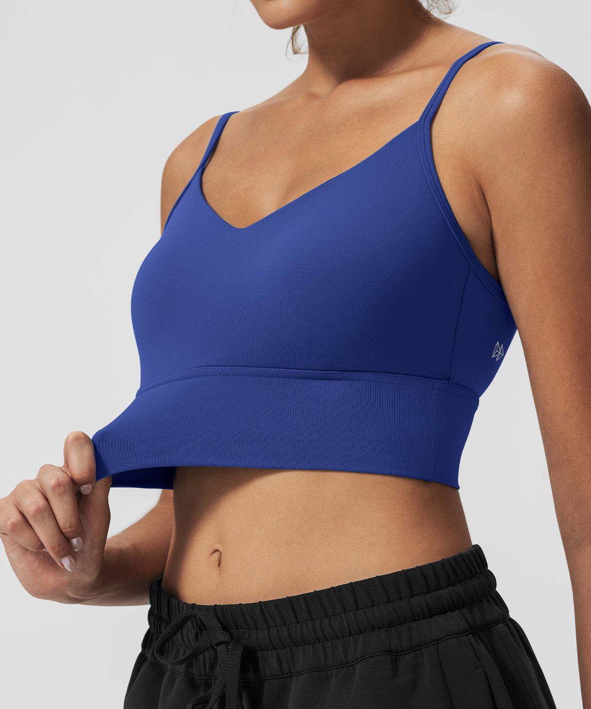 Echo V-Neck Ribbed Padded Yoga Bra | Women's Light Support Sports Bra