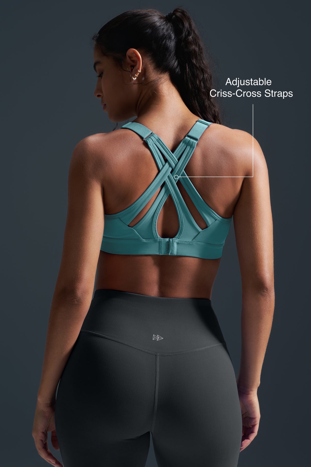 Power™ Adjustable Crisscross Padded Running Bra | Women's High Support Sports Bra
