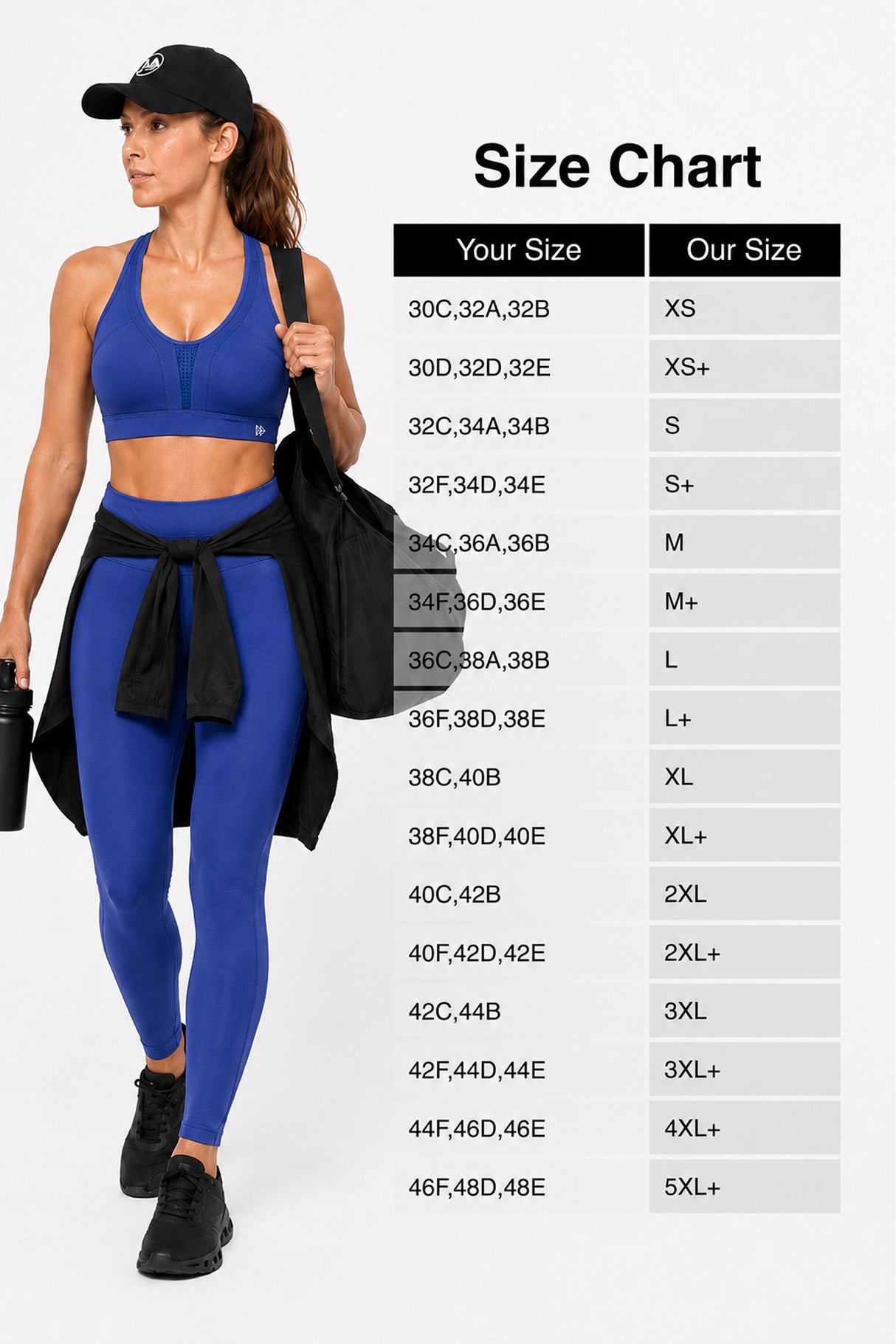 Power Cross Back gepolsterter Lauf-BH | Sport-BH mit starkem Halt für Damen