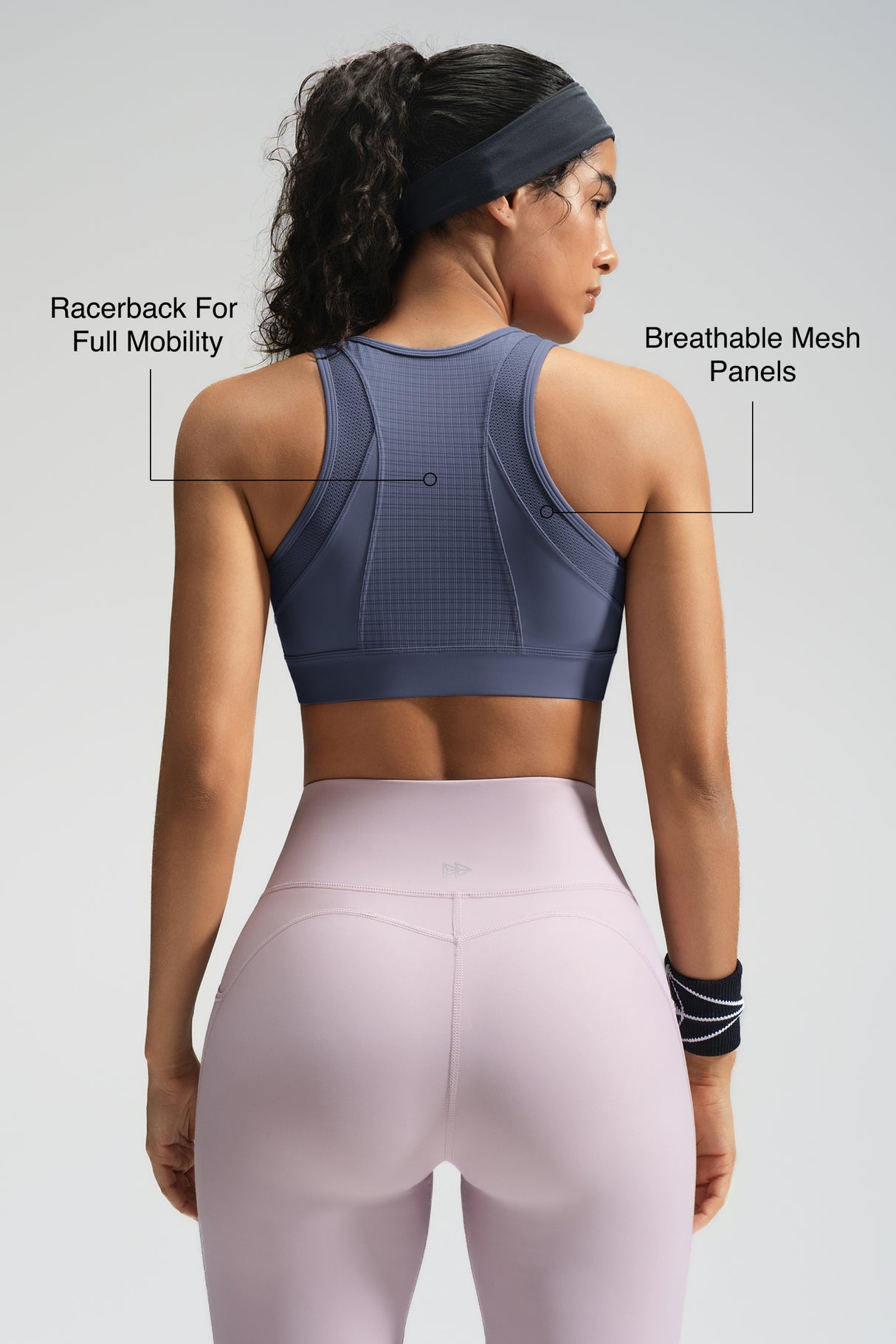 Power™ Front-Zip Mesh Racerback Running Bra | Women's High Support Sports Bra