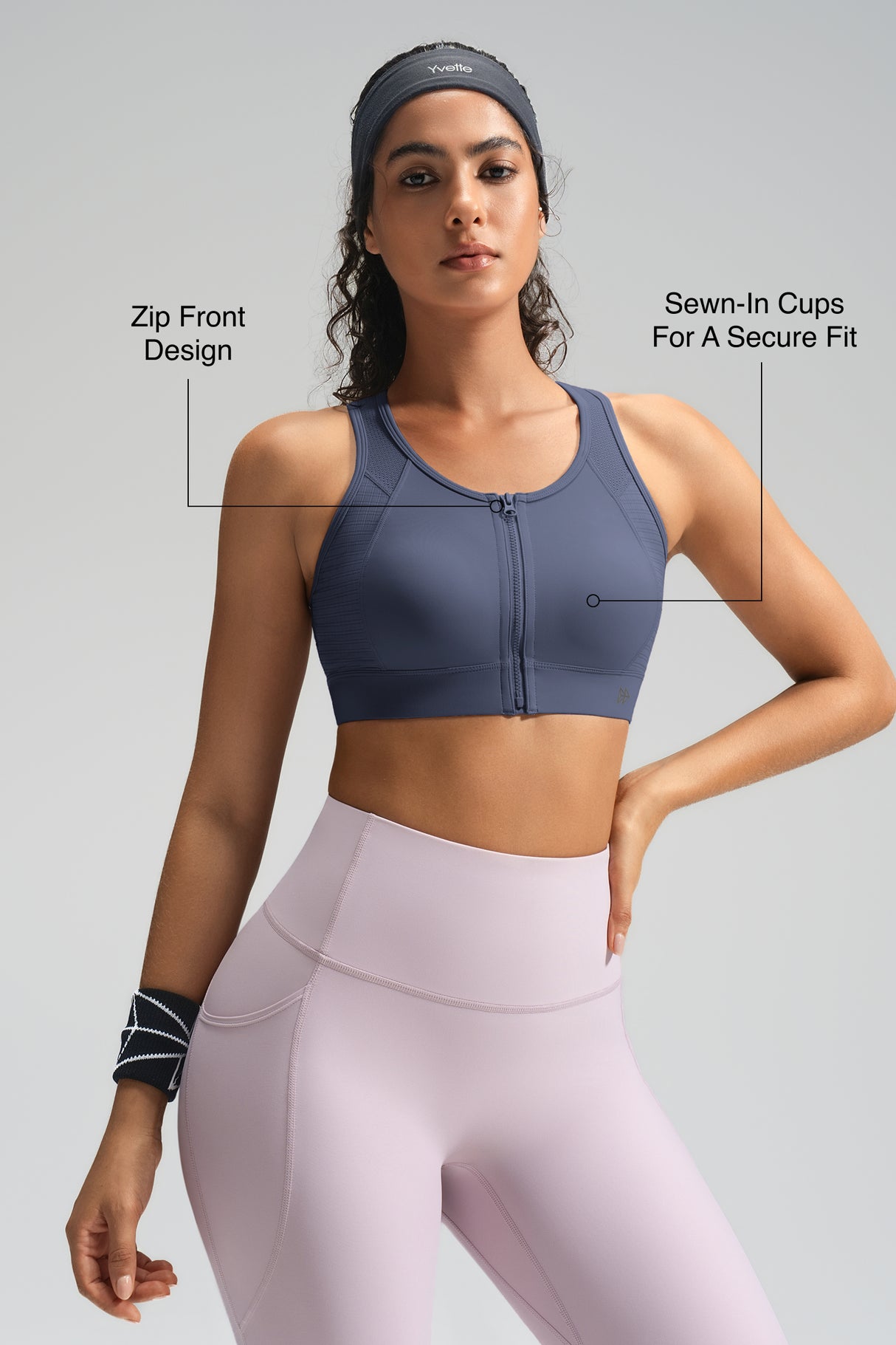 Power™ Front-Zip Mesh Racerback Running Bra | Women's High Support Sports Bra