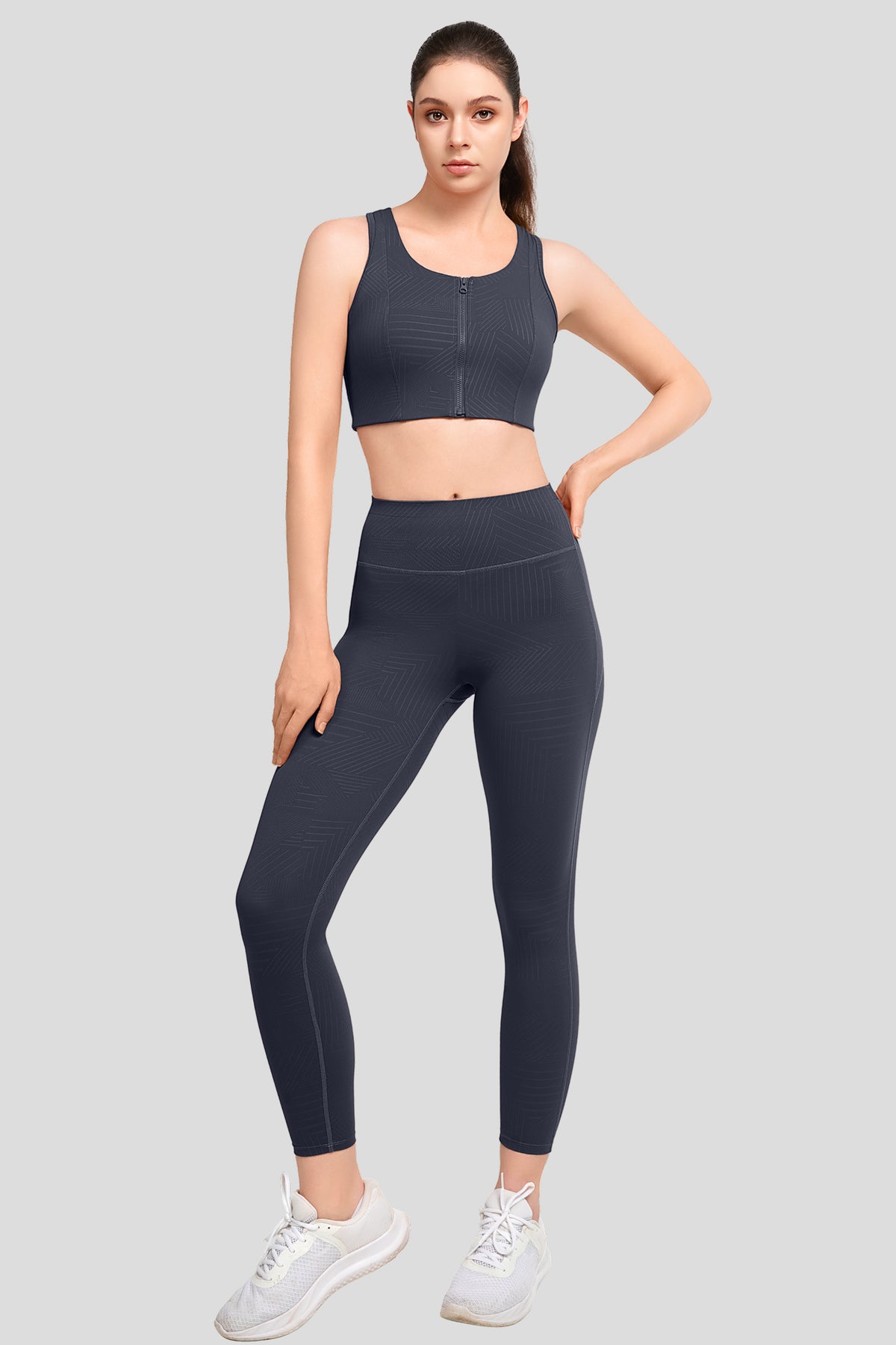 Echo löparleggings med hög midja och rumplyftande 66 cm | Damleggings med högt stöd