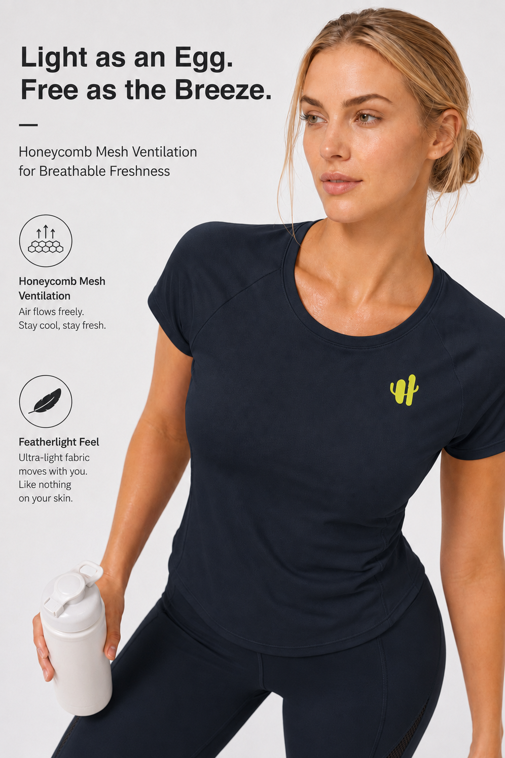 Ultralätt Cool Touch Slim Fit T-shirt | Kortärmad T-shirt för kvinnor