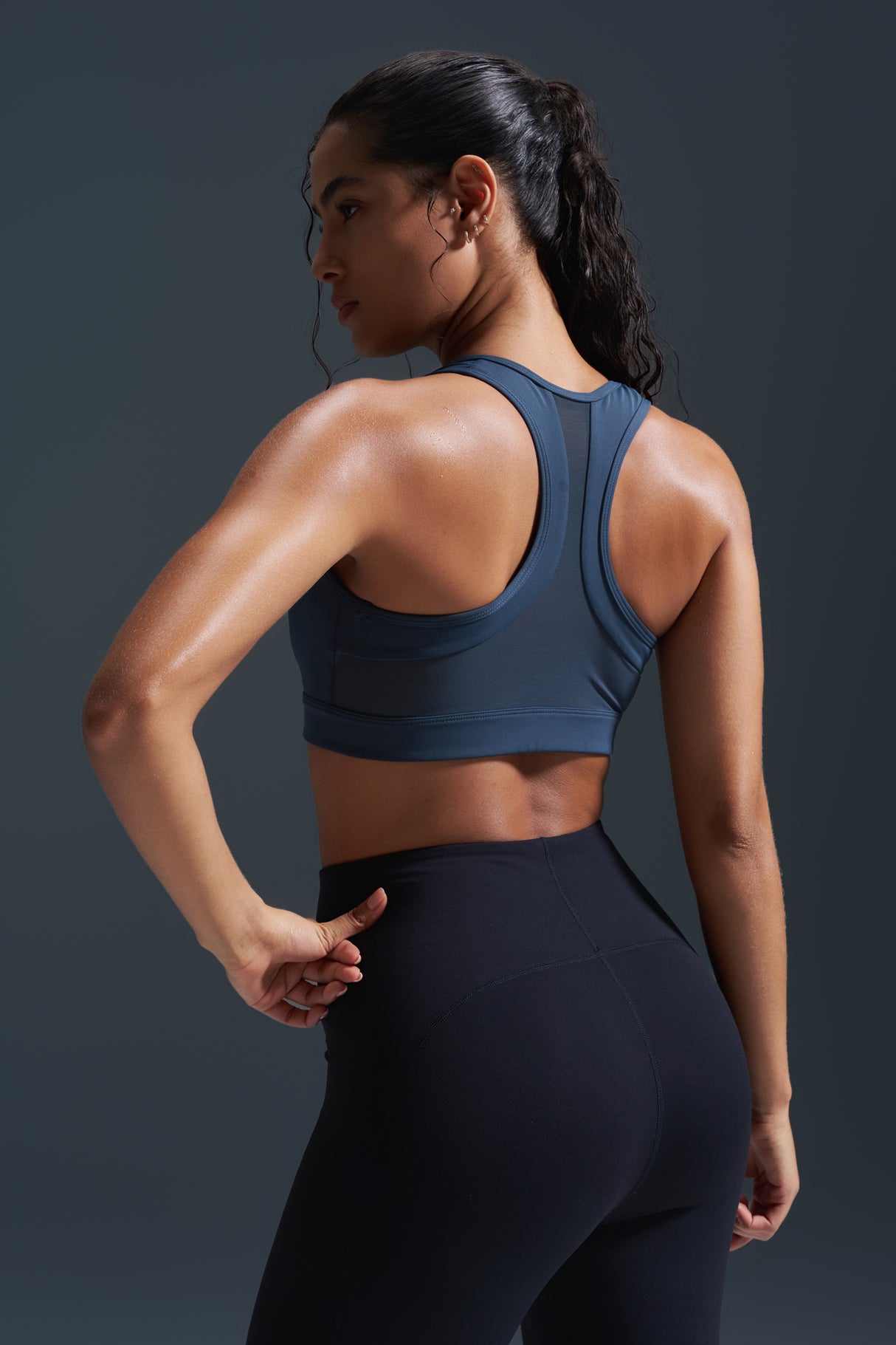 Enfold™ Zip Front Breathable Racerback High Impact Running Bra | Women's High Support Sports Bra