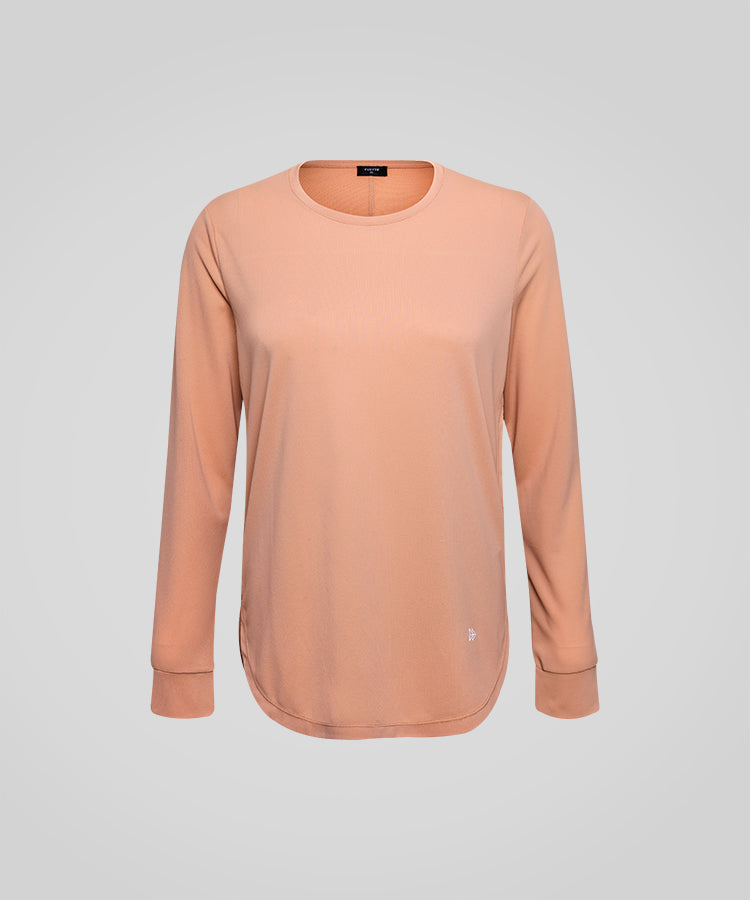 T-shirt tinta unita con spacchi laterali Anywhere | T-shirt a maniche lunghe da donna T-shirt tinta unita con spacchi laterali Anywhere | T-shirt a maniche lunghe da donna