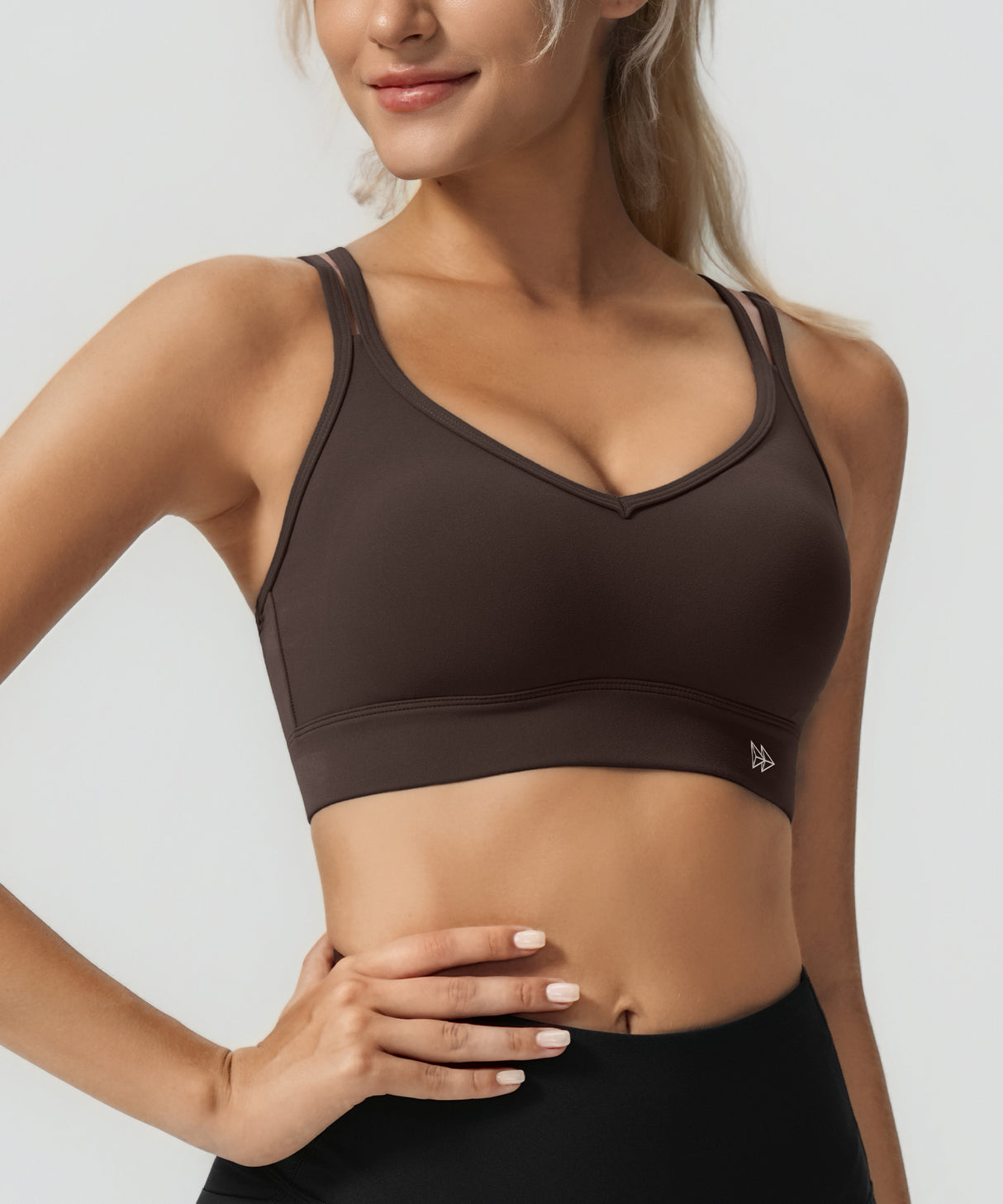 Anywhere V-neck Diamond Mesh Yoga Bra| Women's Light Support Sports Bra Anywhere V-neck Diamond Mesh Yoga Bra| Women's Light Support Sports Bra
