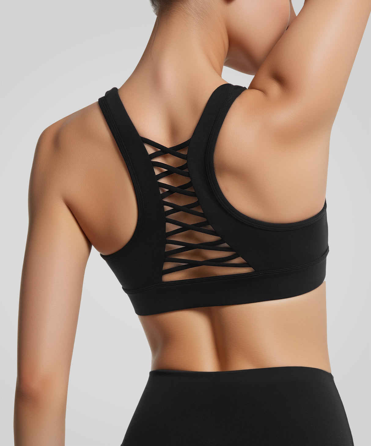 Anywhere Strappy U-ringad yoga-bh med korsad rygg | Sport-bh med lätt stöd för kvinnor