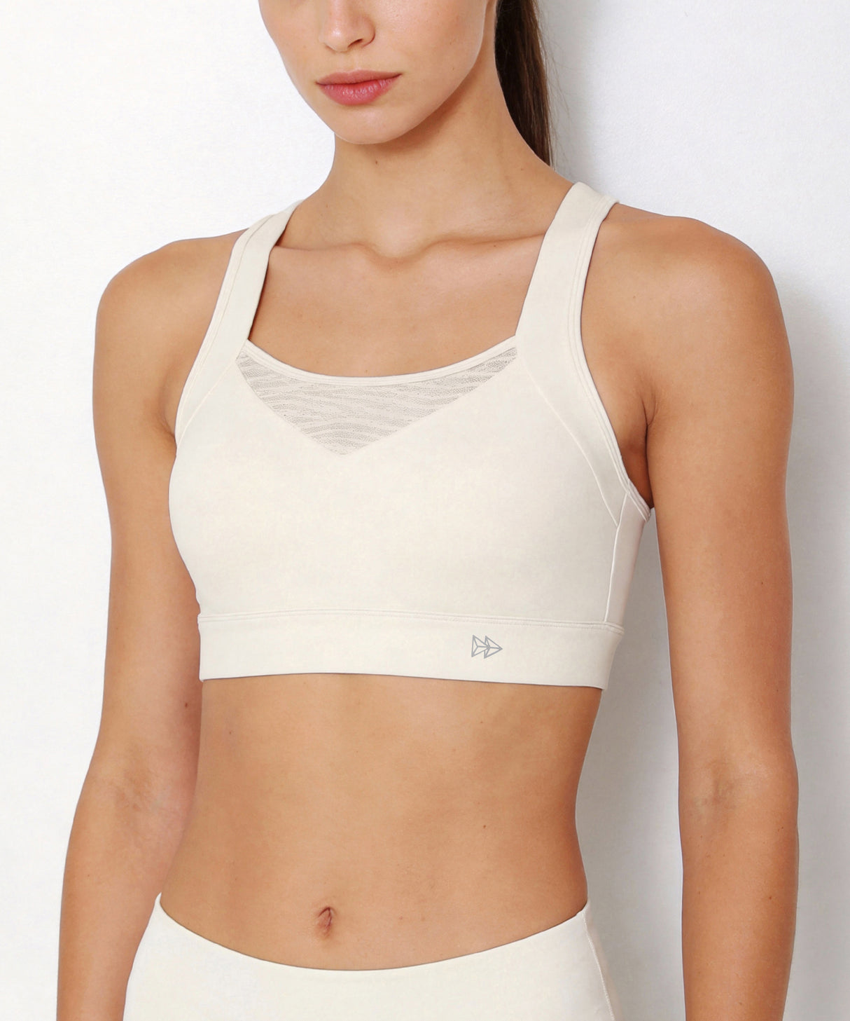 Power Racerback Mesh Full Coverage Running Bra | Women's High Support Sports Bra