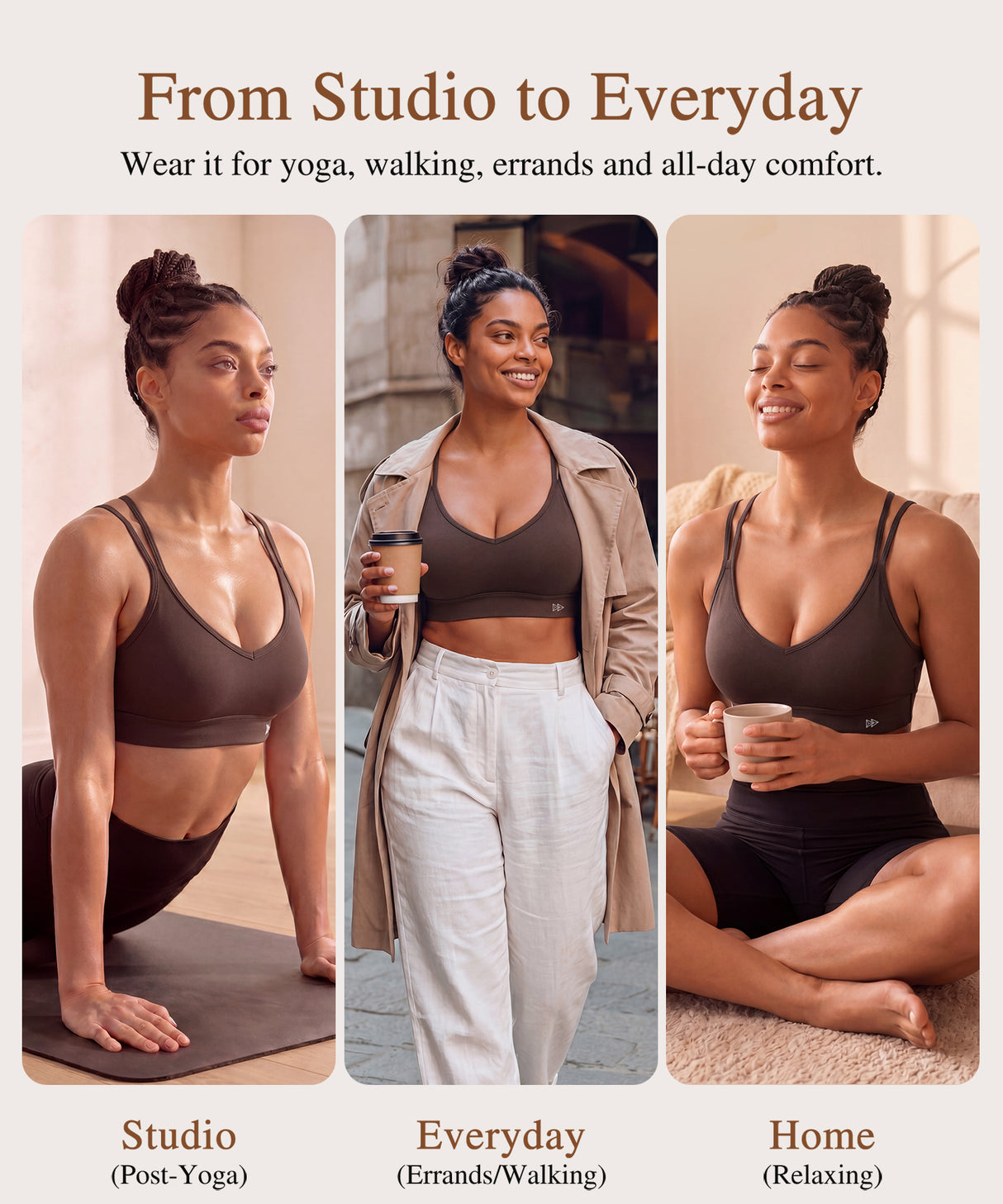 Anywhere™ Breathable Soft Bra for Yoga & Everyday Wear | Women's Light Support Sports Bra