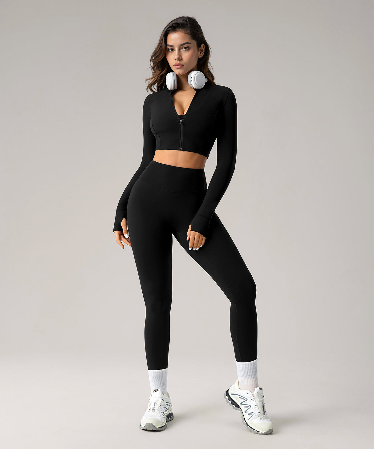 Full Zip Up Slim Fit Stretchy Workout Athletic Jackets | Women's Light Support Jackets