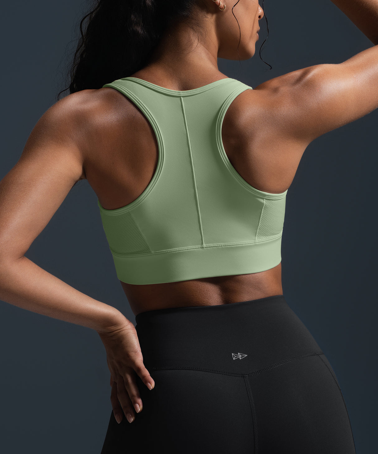 Reggiseno da corsa imbottito con zip frontale Enfold Racerback | Reggiseno sportivo ad alto sostegno da donna