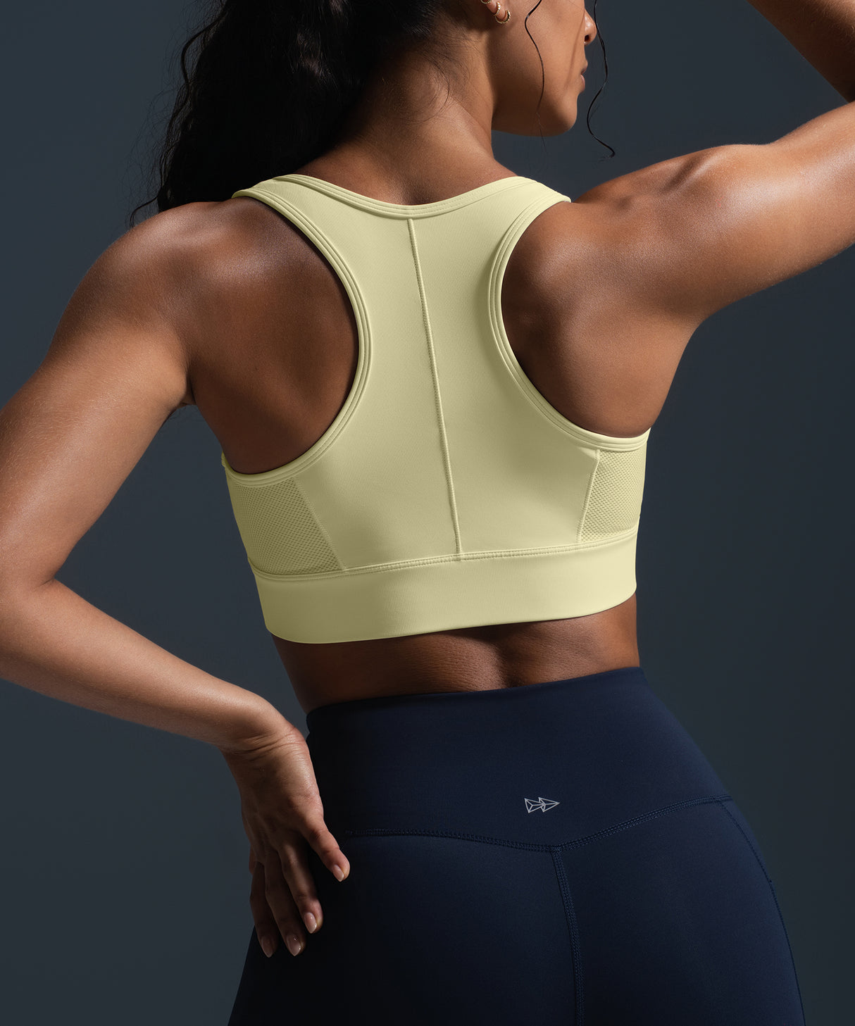 Reggiseno da corsa imbottito con zip frontale Enfold Racerback | Reggiseno sportivo ad alto sostegno da donna