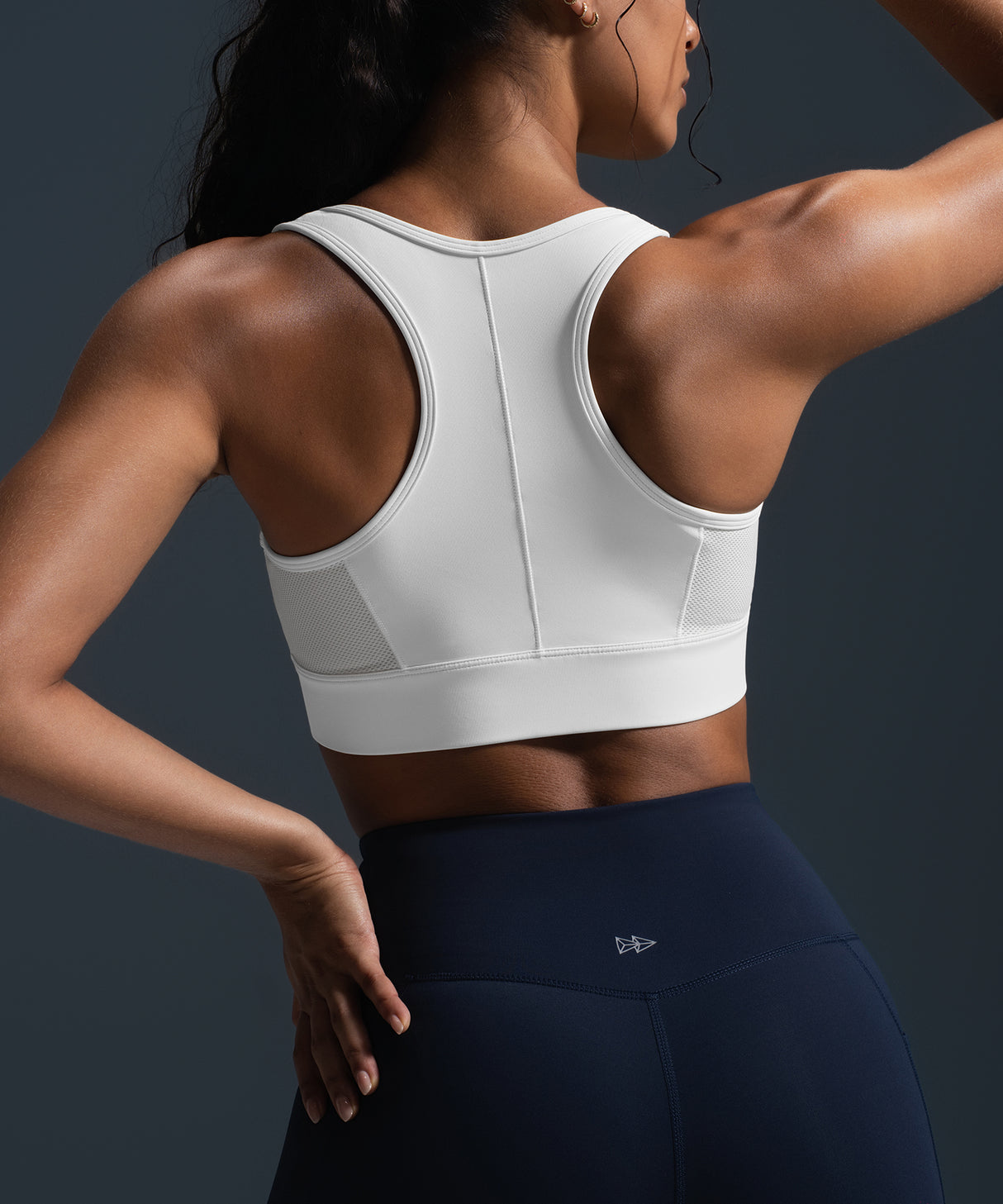 Reggiseno da corsa imbottito con zip frontale Enfold Racerback | Reggiseno sportivo ad alto sostegno da donna