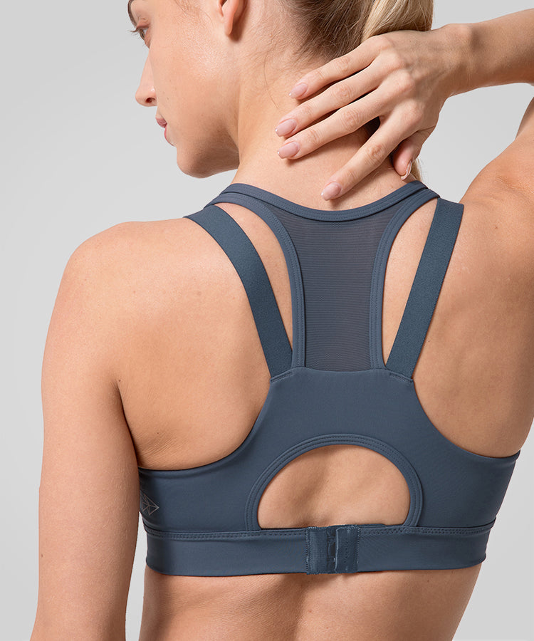 Löpar-bh med Power Zip och mesh framtill | Sport-bh med högt stöd för kvinnor