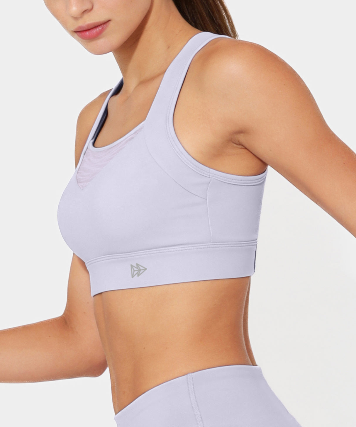 Power Racerback Mesh Full Coverage Running Bra | Women's High Support Sports Bra