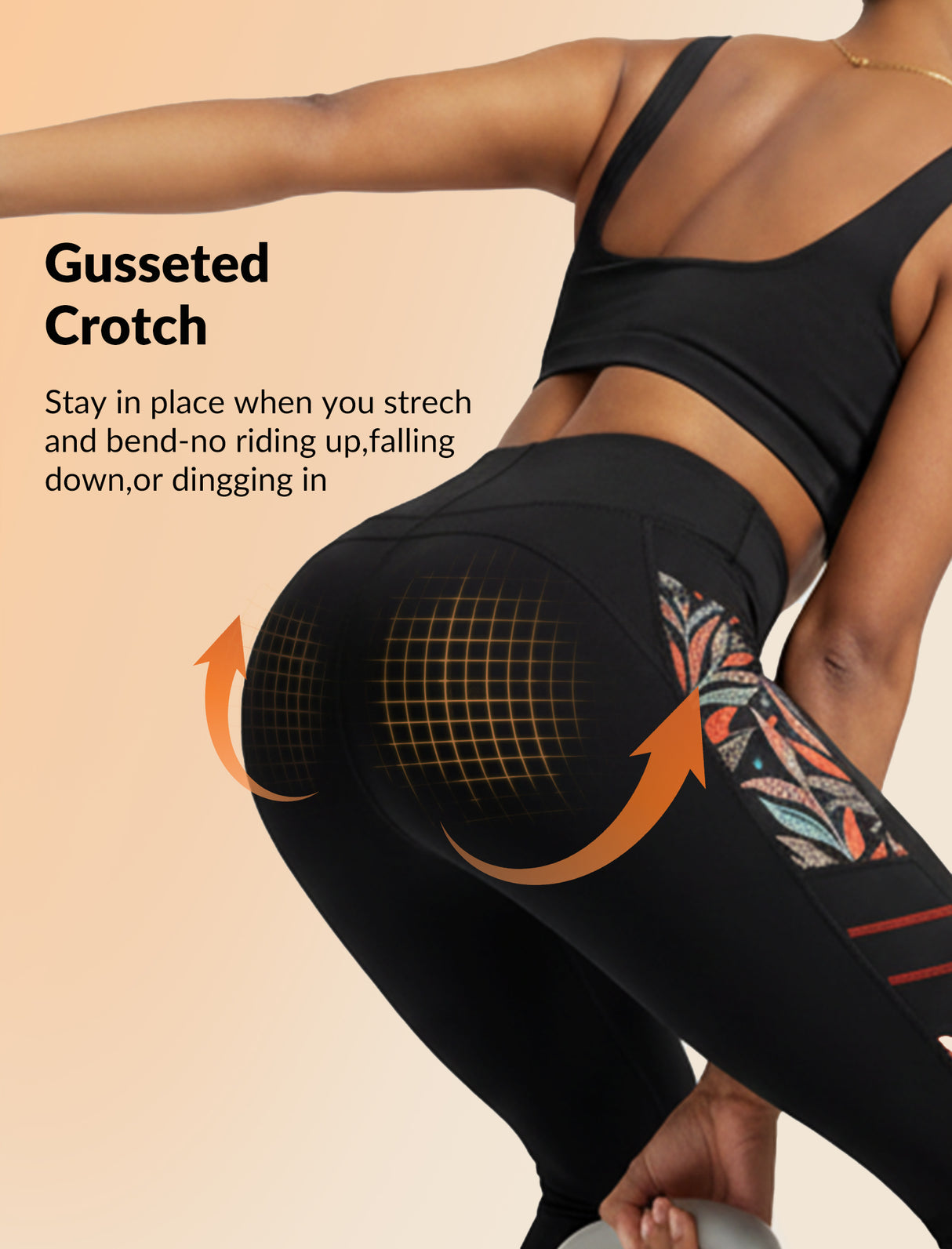 Leggings de running Echo de cintura alta con estampado de 66 cm | Leggings de alta sujeción para mujer