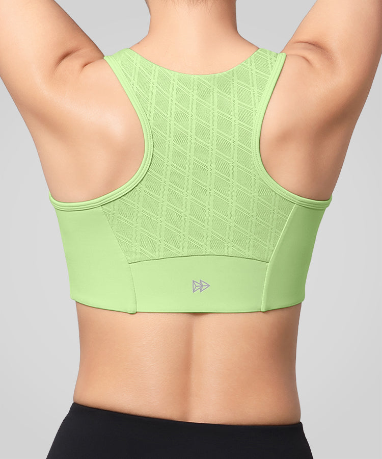 Lauf-BH mit Power Mesh-Panel und Frontverschluss | Sport-BH mit starkem Halt für Damen