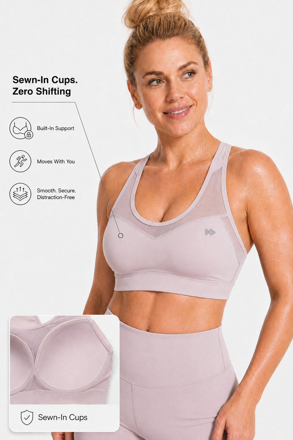 Shift™ Racerback Breathable Full-Coverage Running Bra | Women's High Support Sports Bra