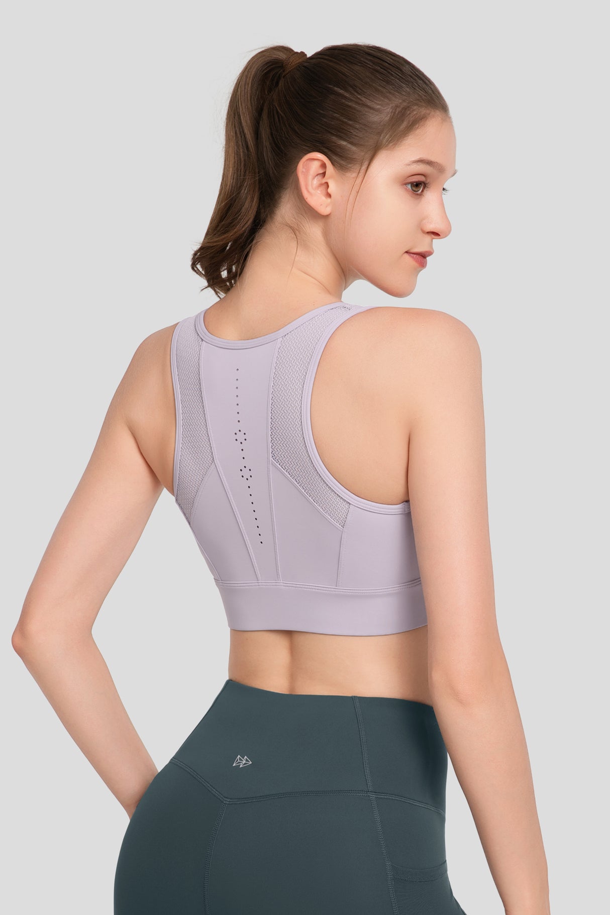 Echo™ Front Zip Perforated Breathable Padded Running Bra | Women's High Support Sports Bra