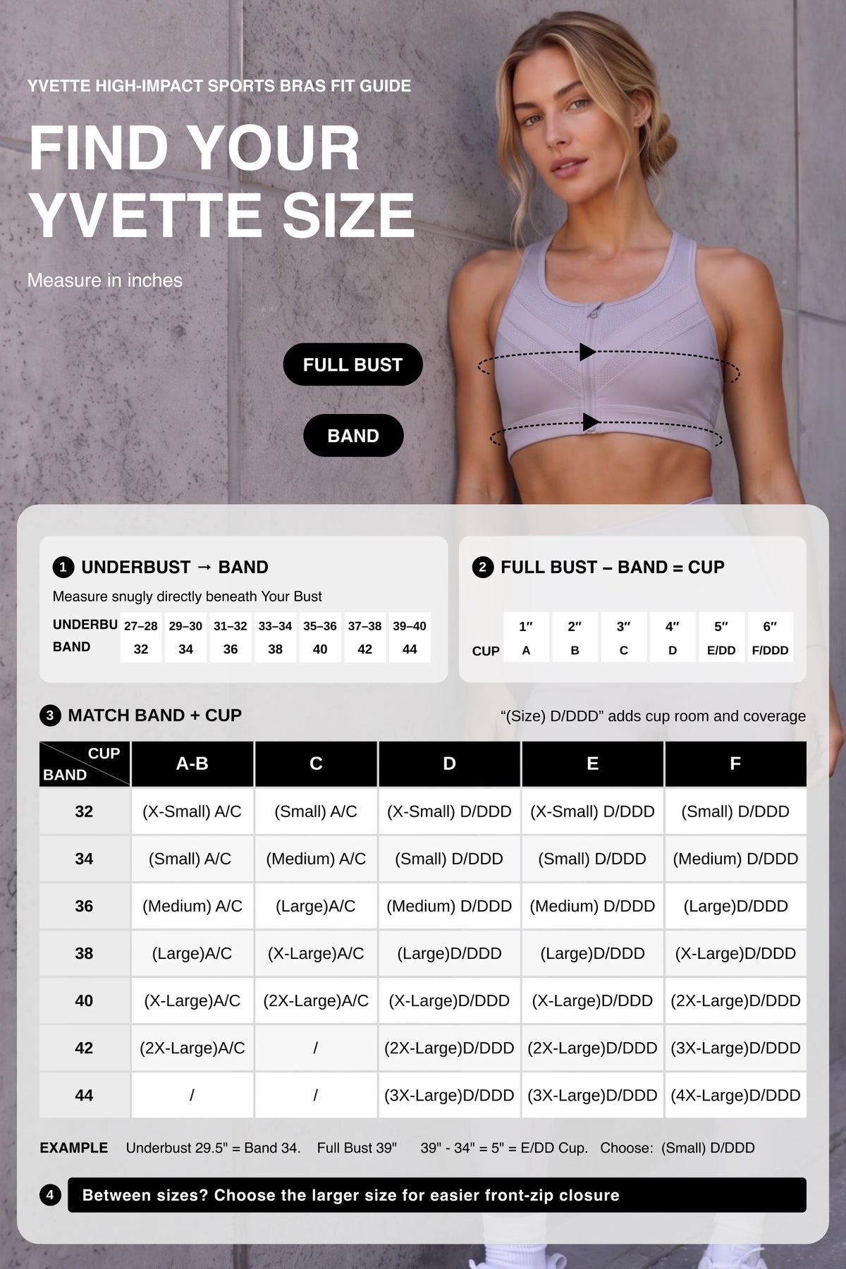 Enfold™ Zip-Front Breathable Racerback High-Support Bra for Larger Busts | Women's High Support Sports Bra