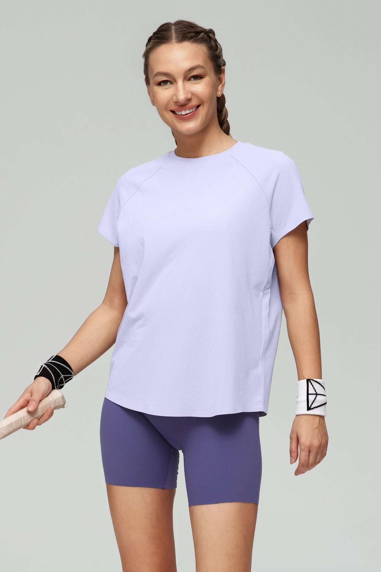 Anywhere™ Back Mesh Solid Color Comfortable T-shirt