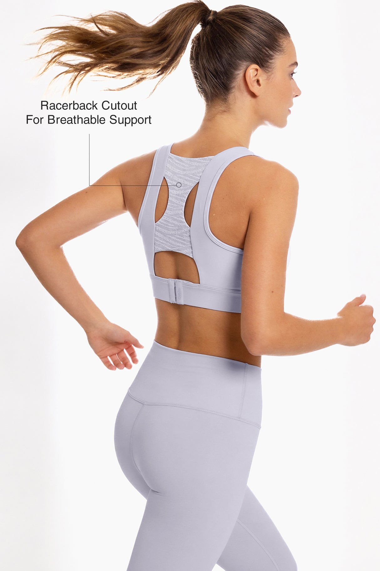 Power™ Racerback Breathable Full-Coverage Sports Bra | High-Impact Support for Running, Gym & Training