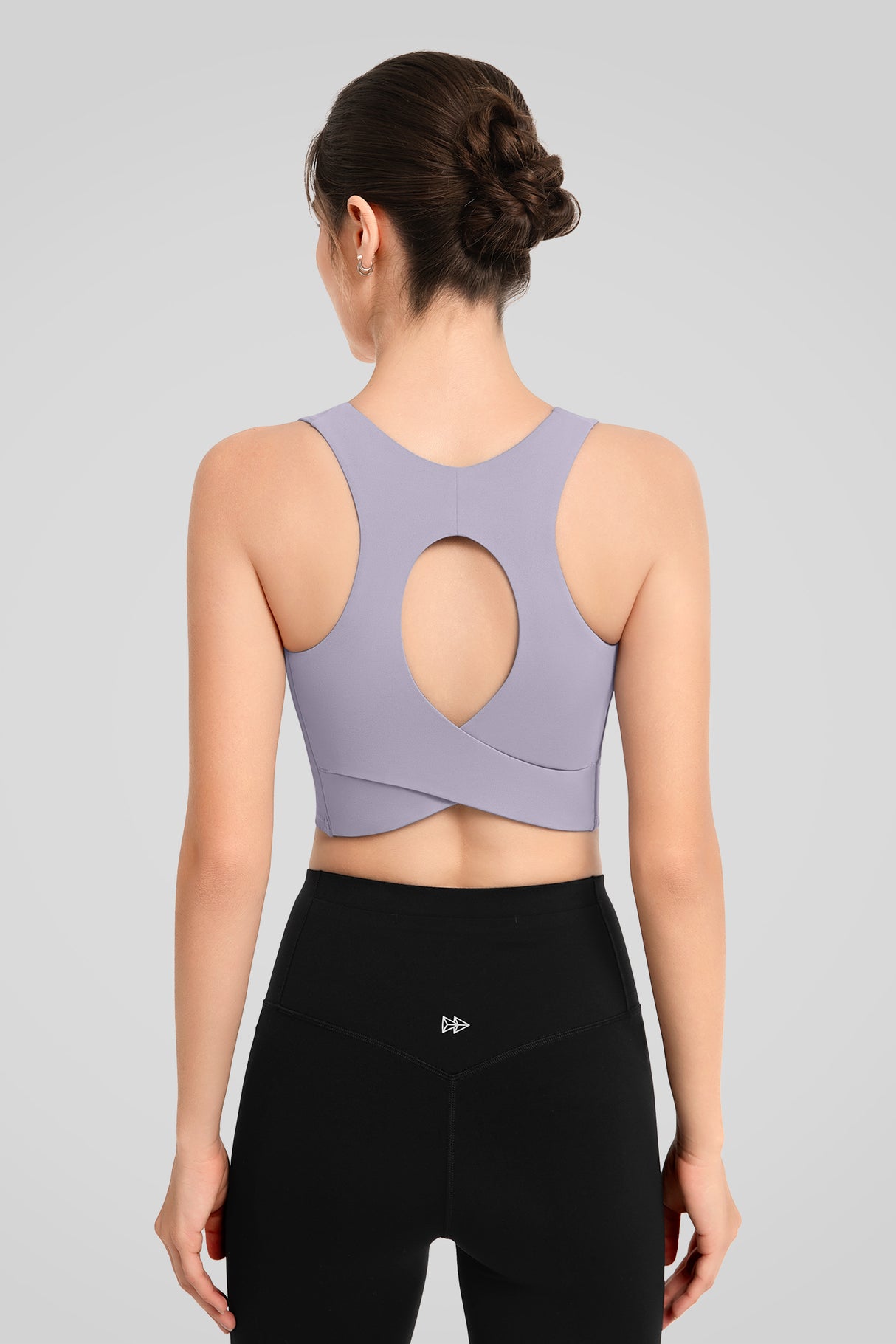 Reggiseno yoga Anywhere con coste a contrasto e aperture | Reggiseno sportivo leggero da donna
