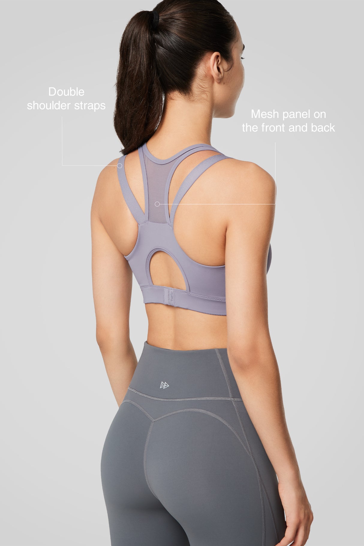 Power™ Zip Front Breathable Full-Coverage Running Bra | Women's High Support Sports Bra