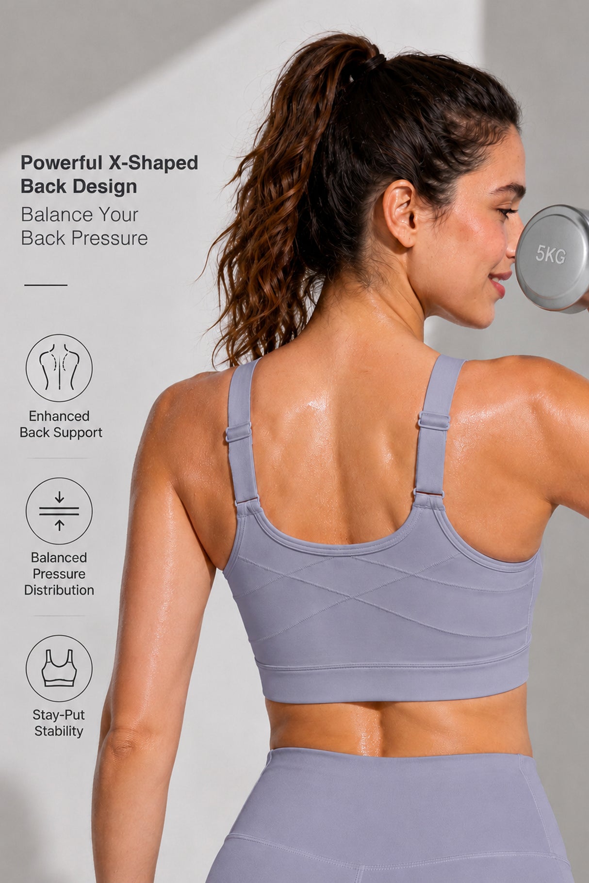 Power™ Soft Adjustable High-Support Mesh Running Bra | Women's High Support Sports Bra