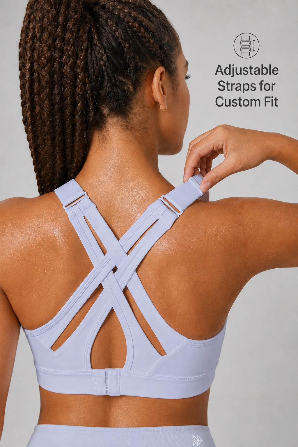 Power™ Adjustable Crisscross Padded Running Bra | Women's High Support Sports Bra