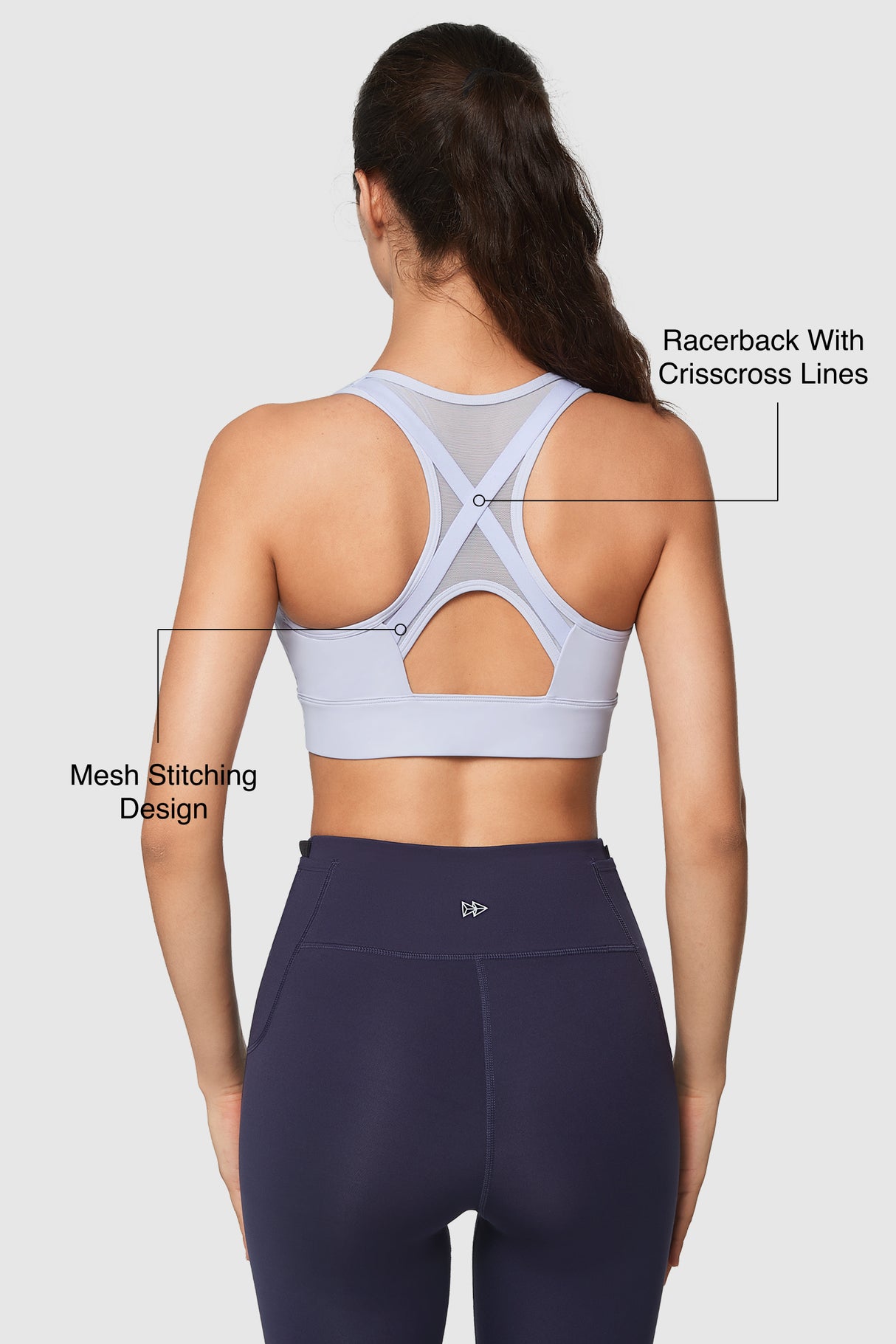 Power™ Cross Racerback Running Bra | Women's High Support Sports Bra