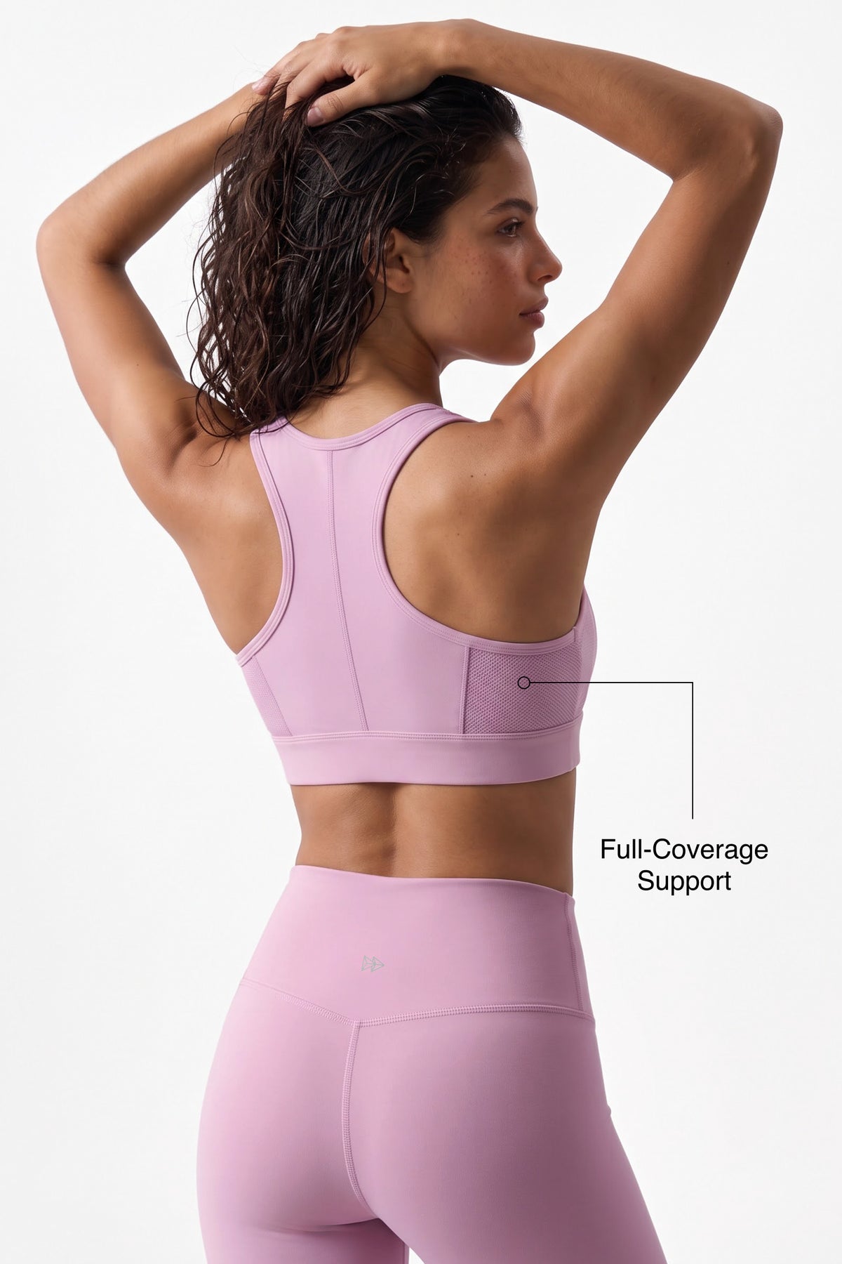 Power™ Zip-Front Mesh Racerback Sports Bra | High Support Best For Running, HIIT & Training