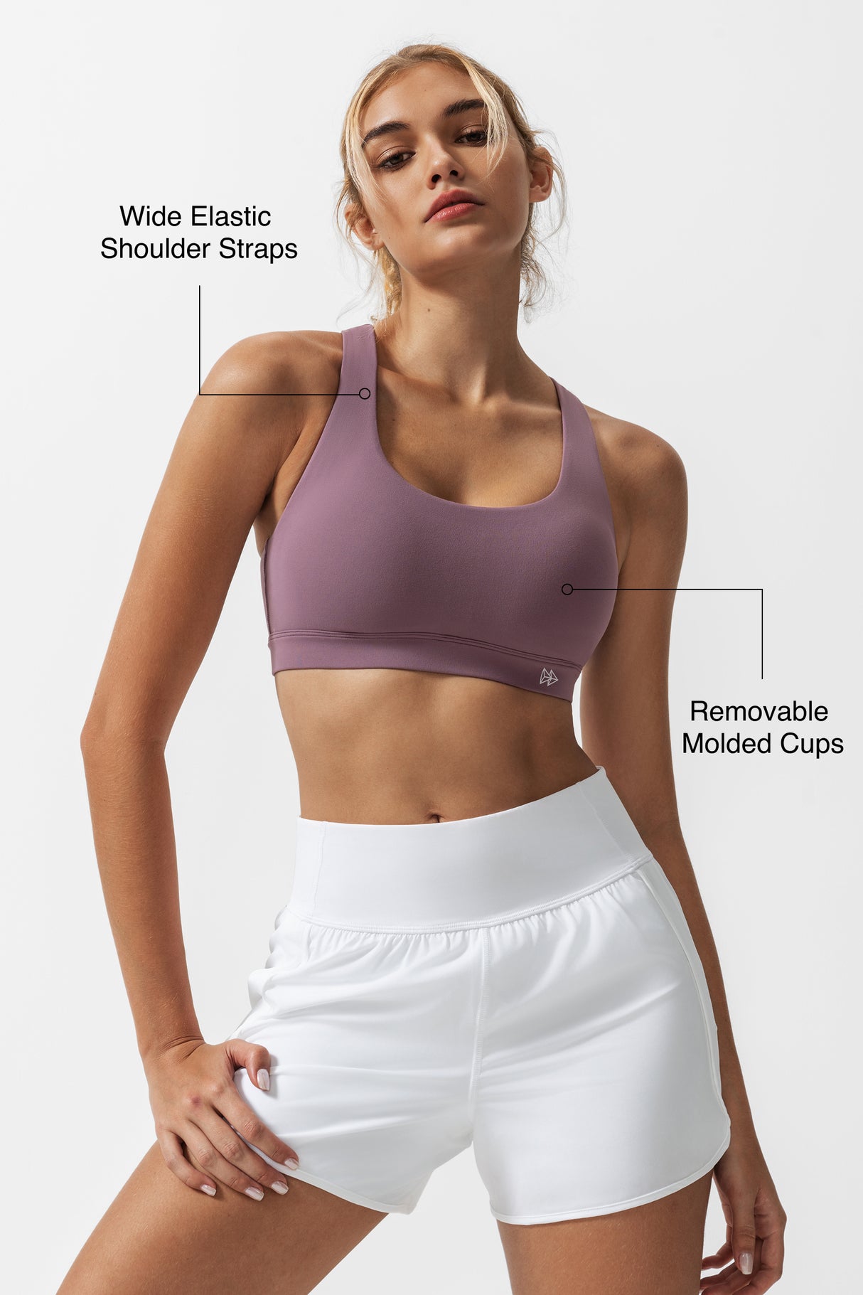 Shift™ Scoop Neckline Cross Back Padded Yoga Bra | Women's Light Support Sports Bra