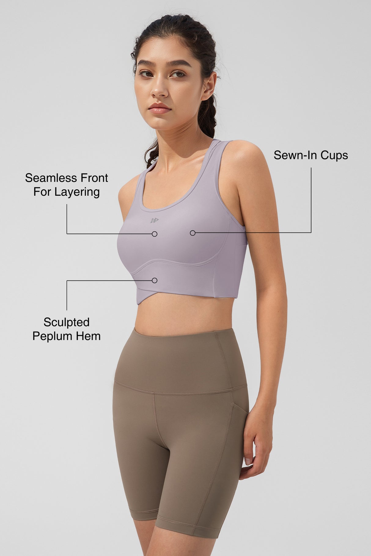 Anywhere™ Full-Coverage Fixed Pads Longline Yoga Bra | Women's Sports Tank