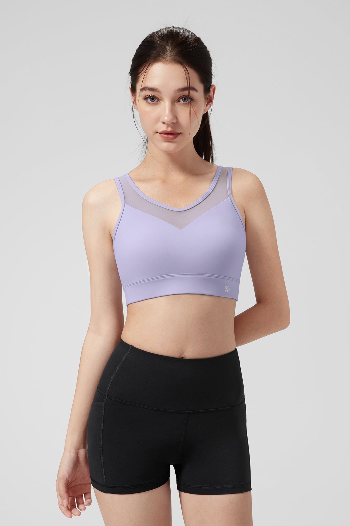 Power™ Front Sheer Mesh H-Back Sports Bra| Women's High Support Sports Bra