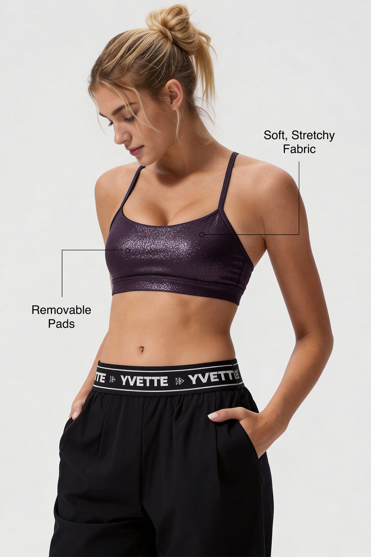 Anywhere™ Adjustable Thin Strap Removable Pads Sports Bra | Women's Light Support Sports Bra
