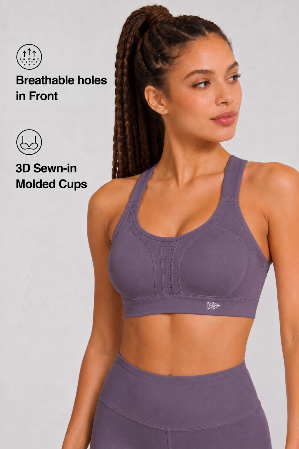 Power™ Adjustable Crisscross Padded Running Bra | Women's High Support Sports Bra