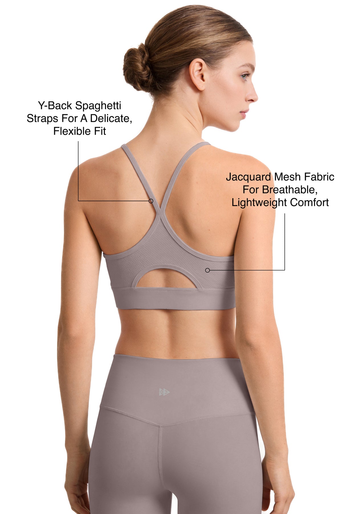 Anywhere™ Removable Cups Y-Back Jacquard Light Support Bra | Women's Light Support Sports Bra Best For Yoga, HIIT