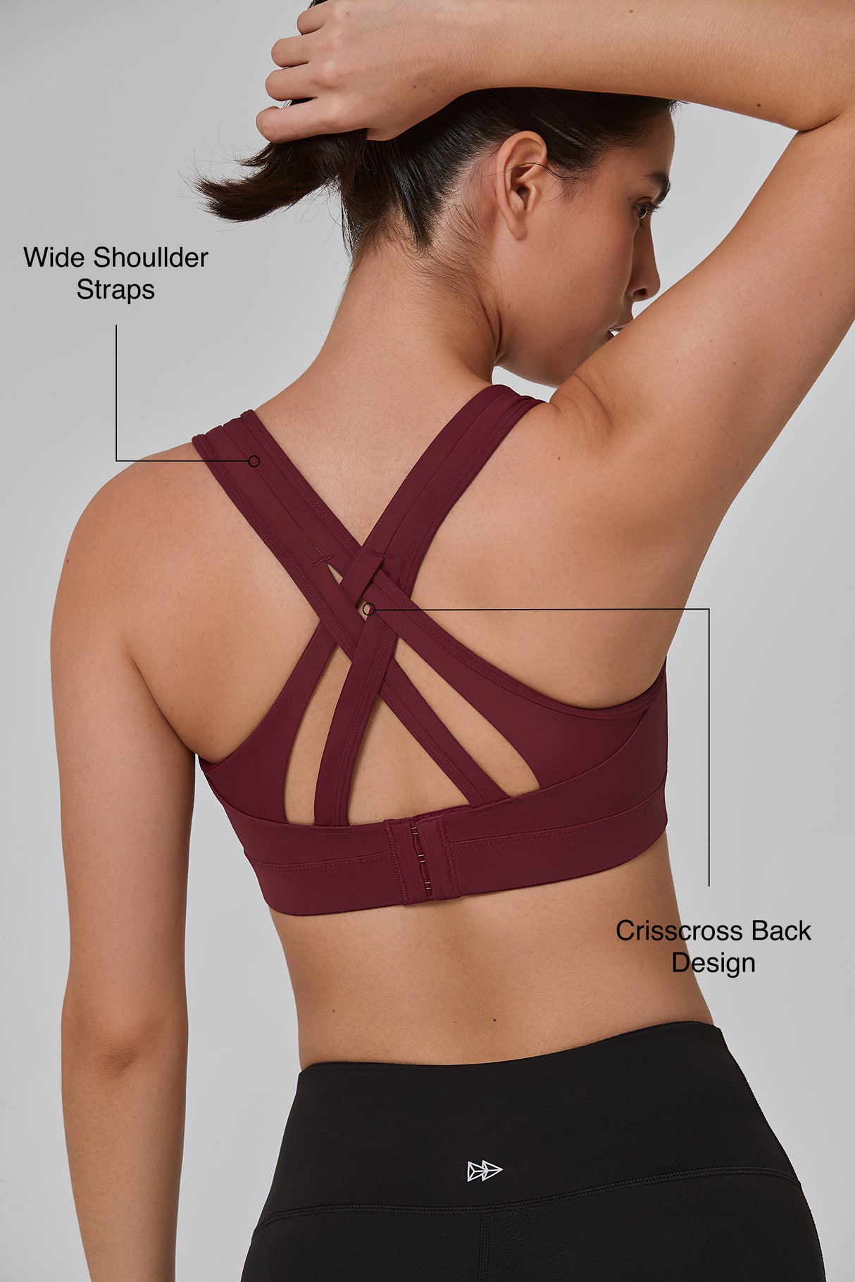 Power™ Cross Back Padded Running Bra | Women's High Support Sports Bra
