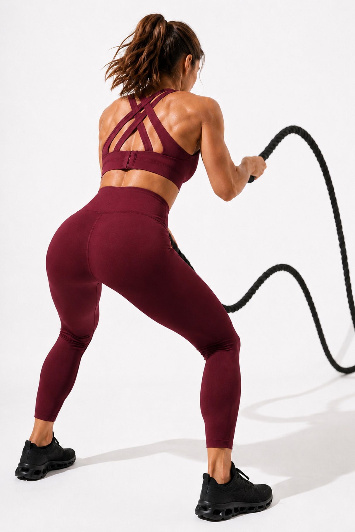 Sujetador para correr con relleno y espalda cruzada Power | Sujetador deportivo de alta sujeción para mujer