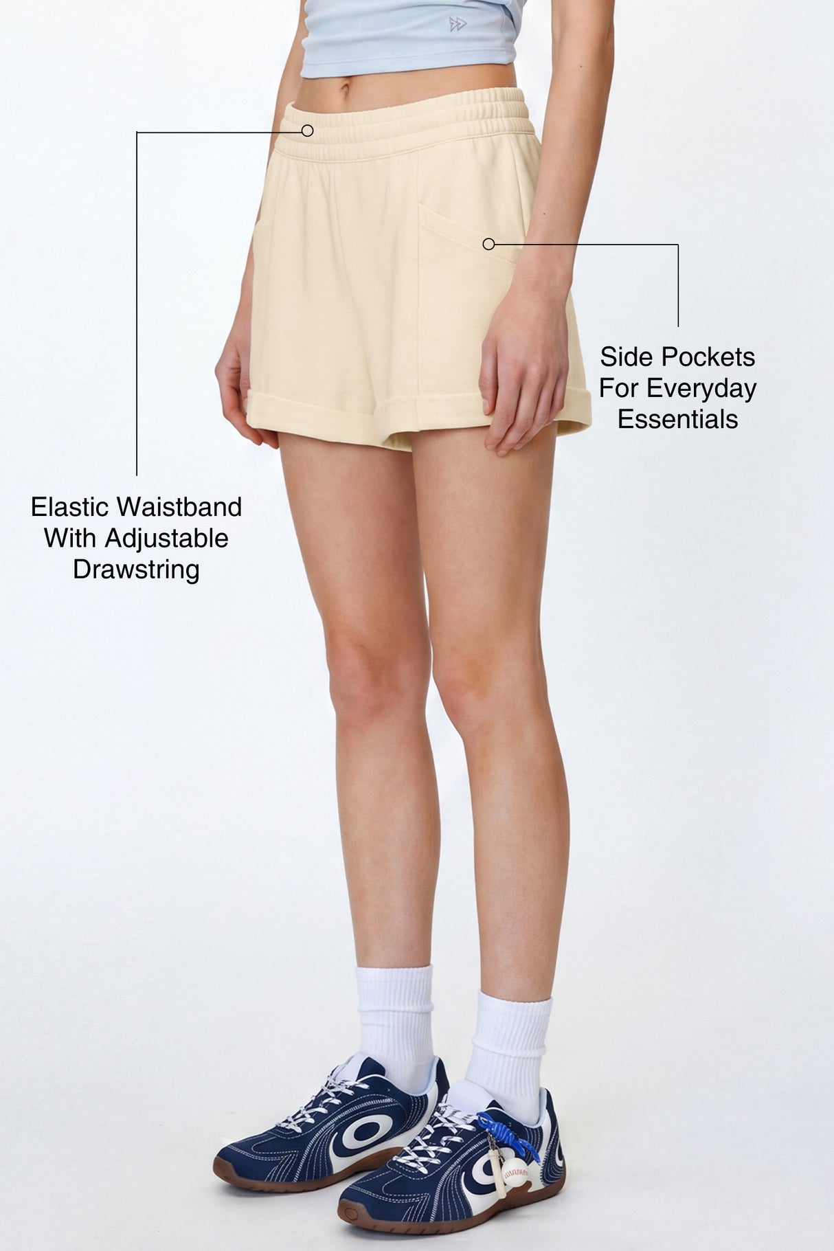 Anywhere™ Elastic Waistband Adjustable Drawstring Pockets Shorts | Women's Running Shorts