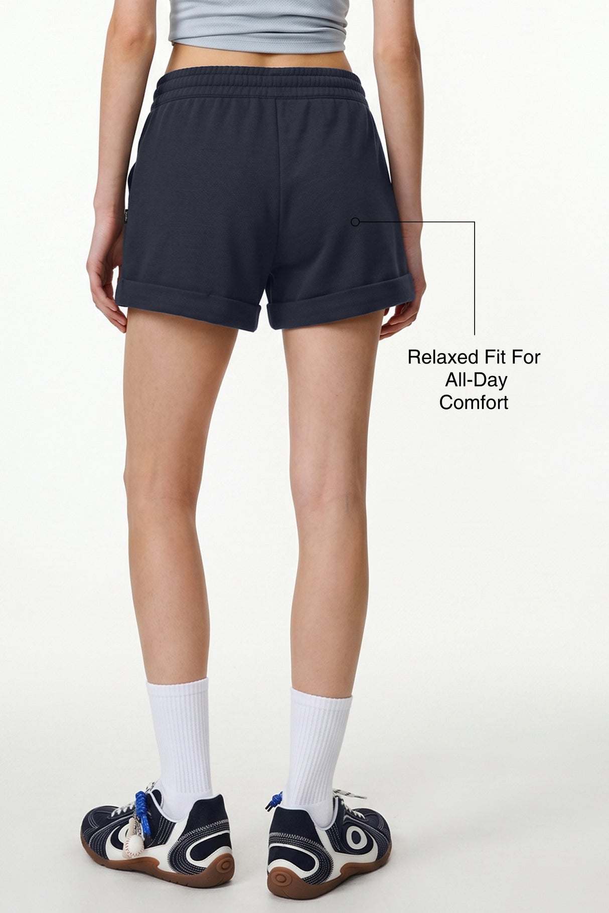 Anywhere™ Elastic Waistband Adjustable Drawstring Pockets Shorts | Women's Running Shorts