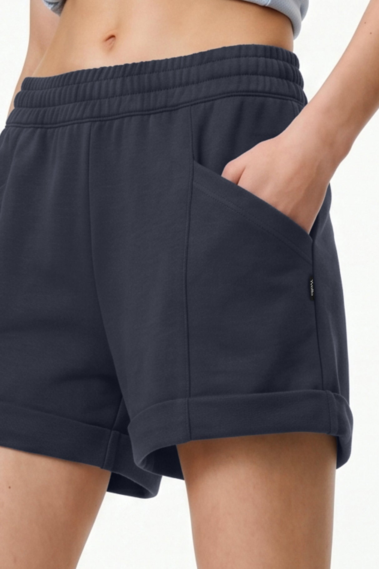 Anywhere™ Elastic Waistband Adjustable Drawstring Pockets Shorts | Women's Running Shorts