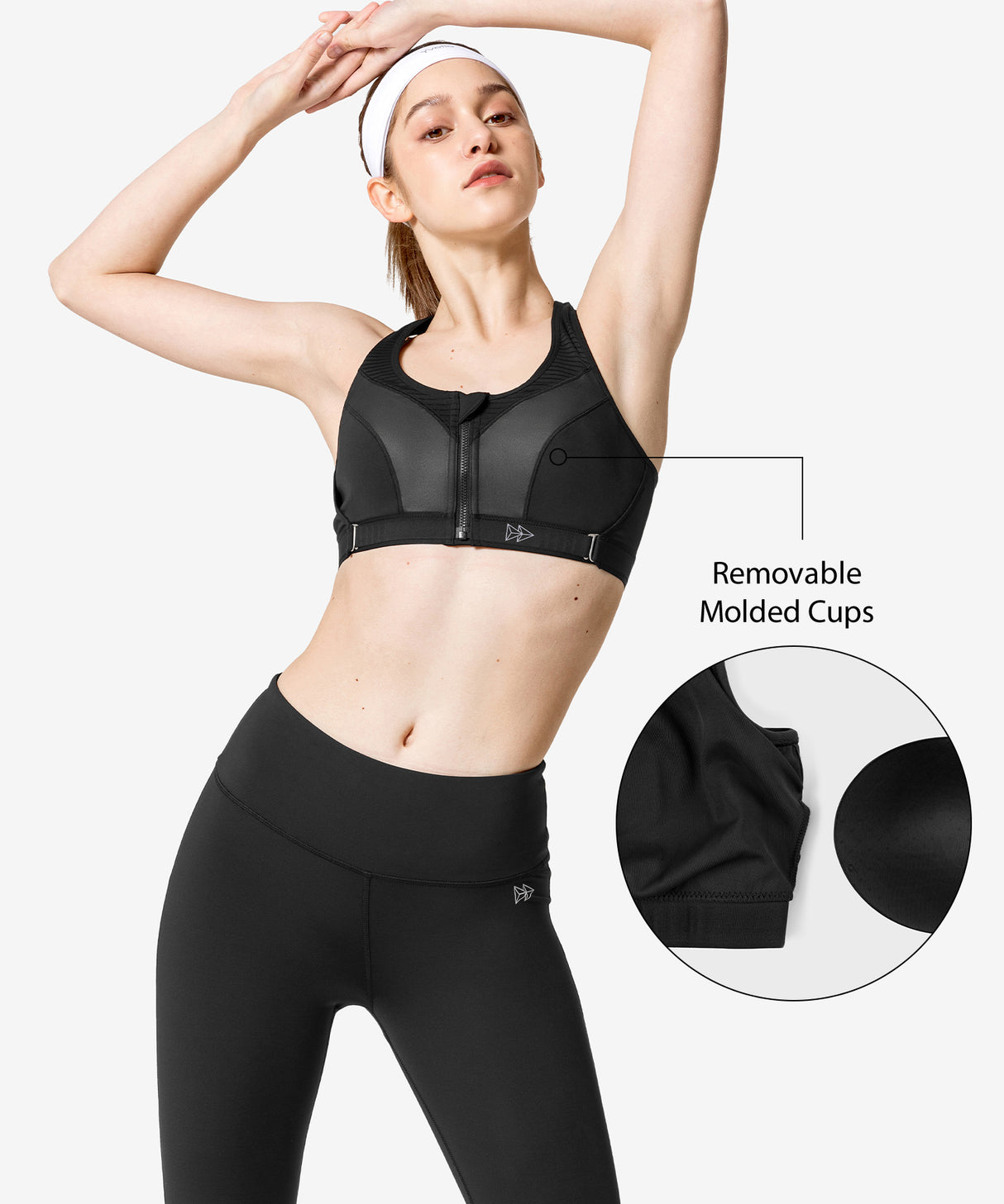 Power Adjustable Padded Running Bra | Women's High Support Sports Bra