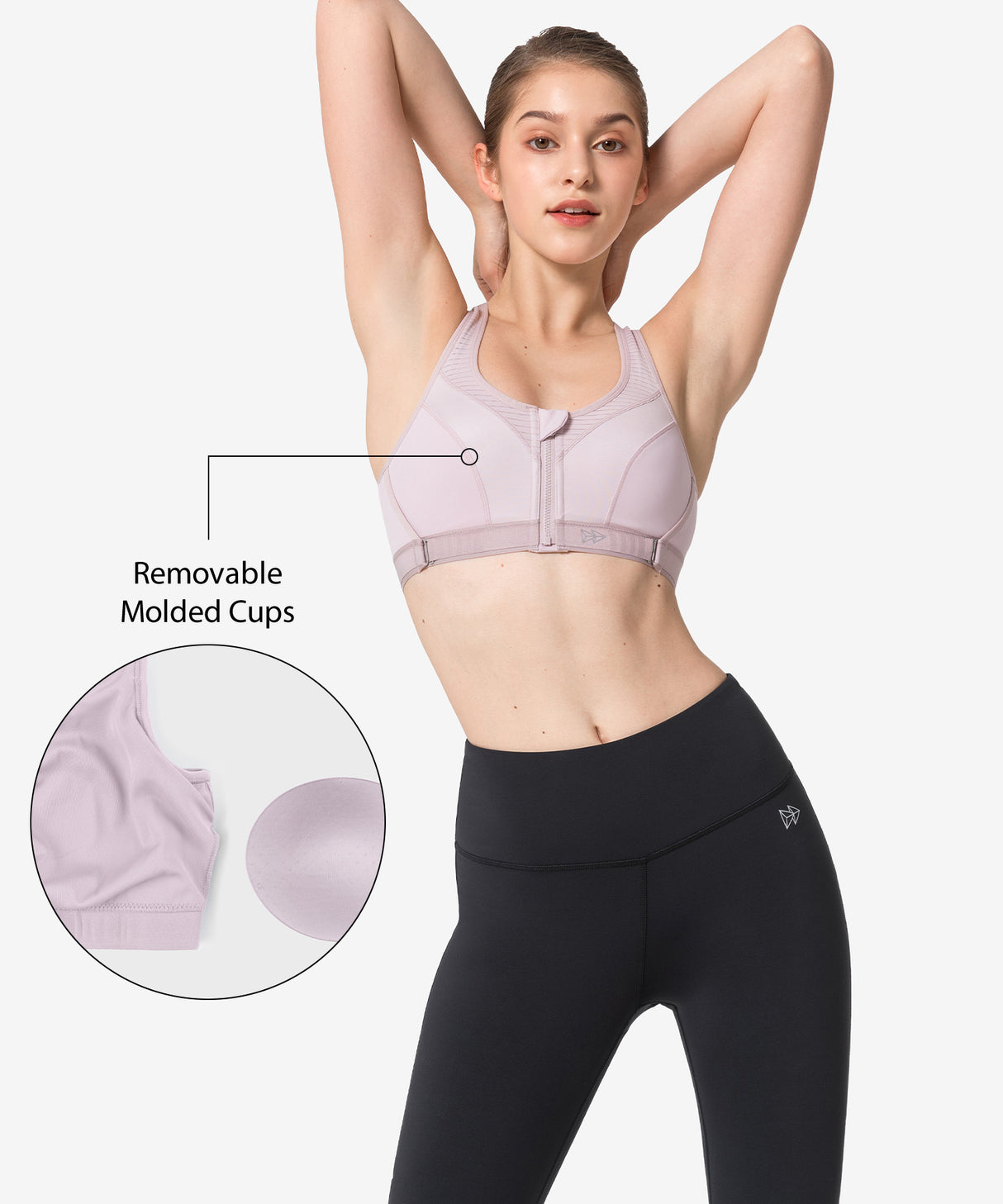 Sujetador para correr acolchado y ajustable Power | Sujetador deportivo de alta sujeción para mujer