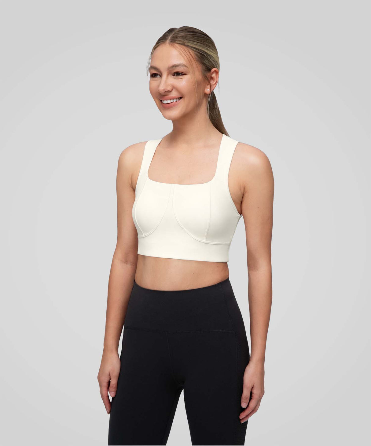 Sculpt Sleek Underbust Contour Seam Yoga Bra| Women's Light Support Sports Bra