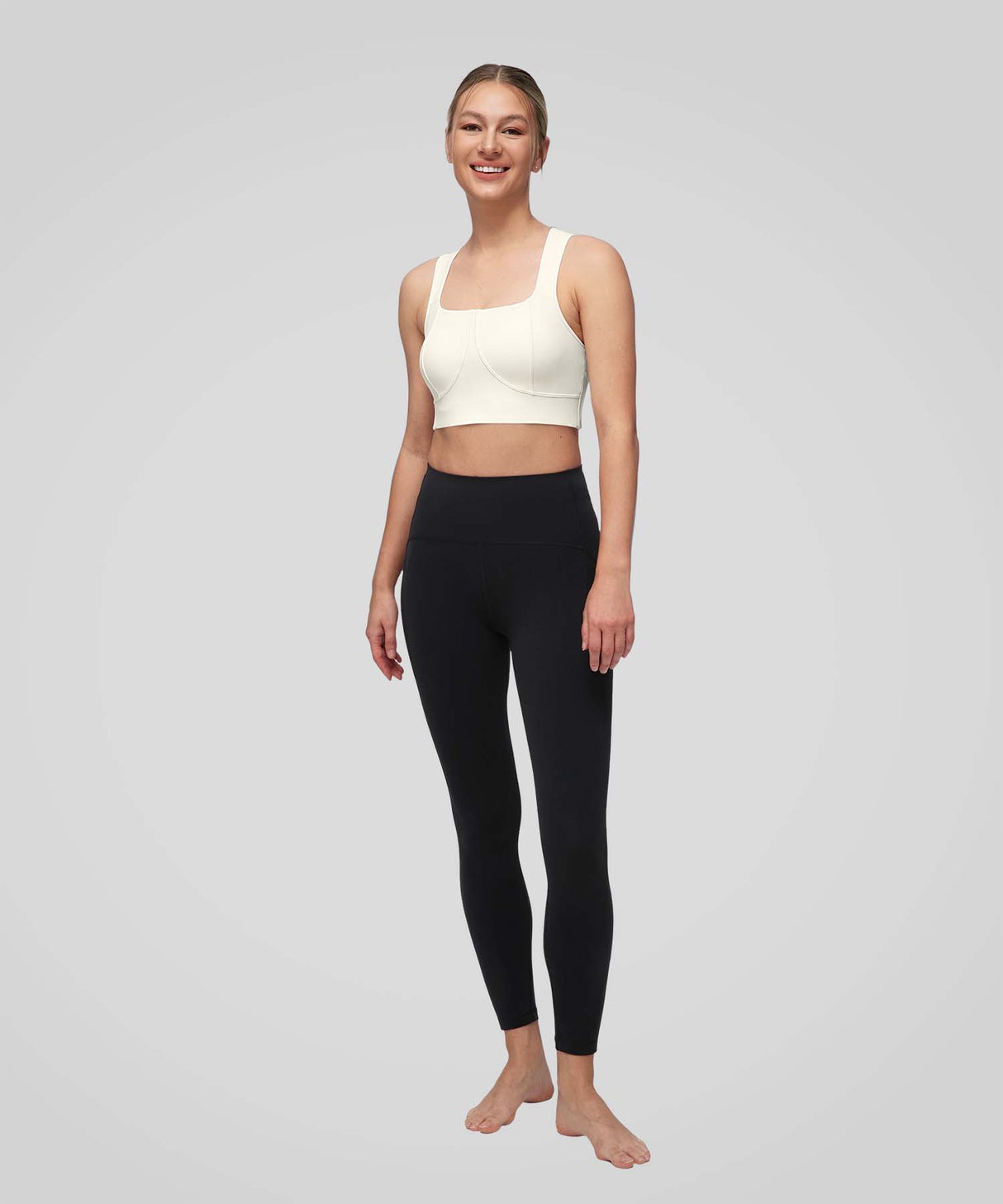 Sculpt Sleek Underbust Contour Seam Yoga Bra| Women's Light Support Sports Bra
